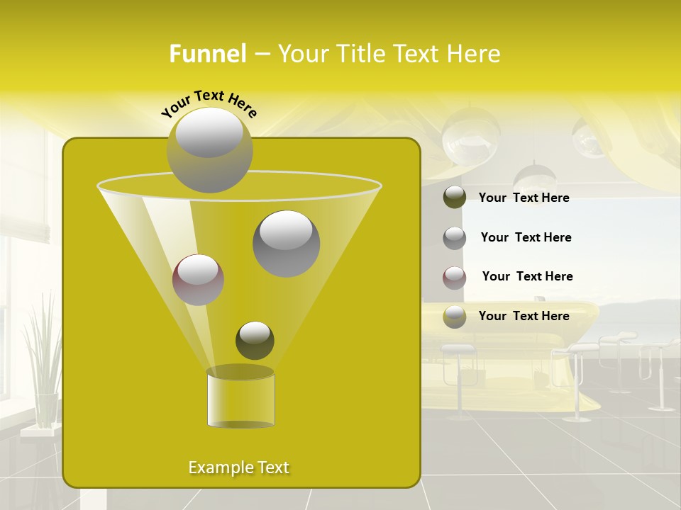 Chair Window White PowerPoint Template
