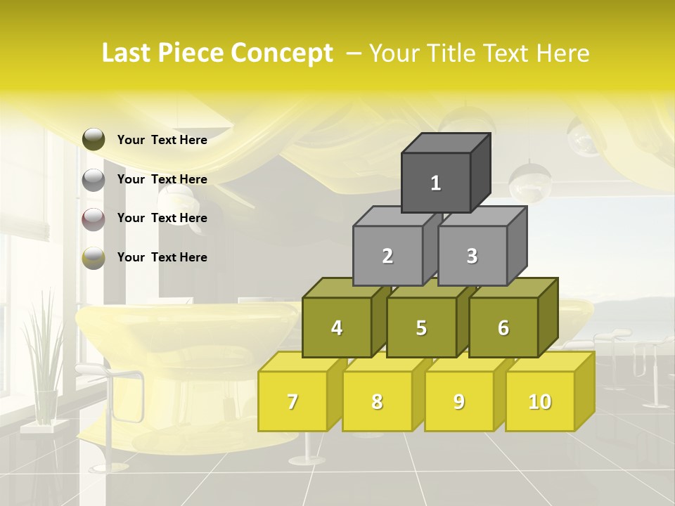 Chair Window White PowerPoint Template