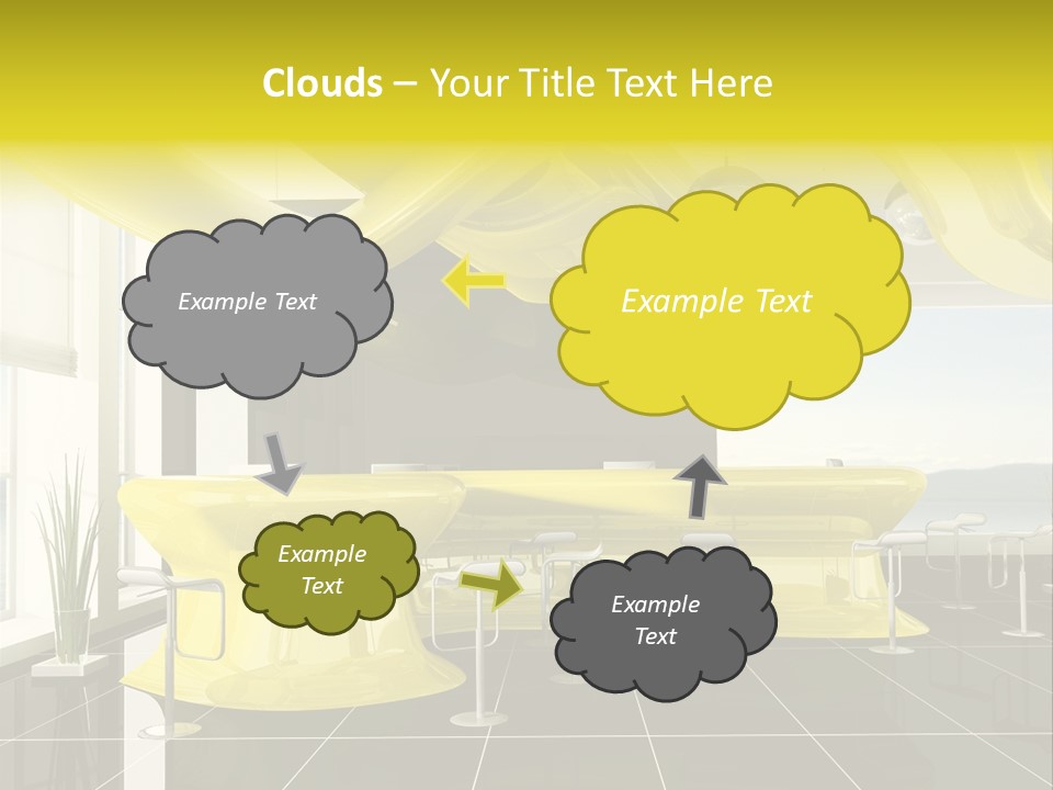 Chair Window White PowerPoint Template