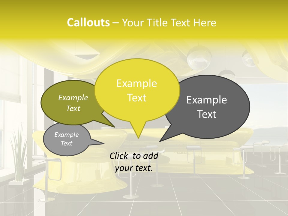 Chair Window White PowerPoint Template