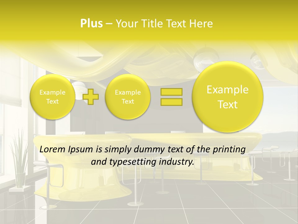 Chair Window White PowerPoint Template