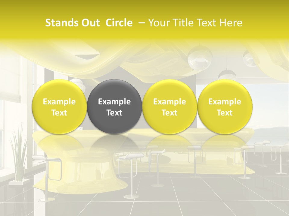 Chair Window White PowerPoint Template