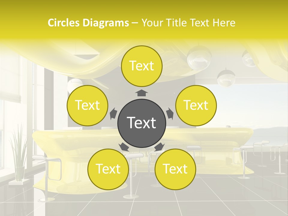 Chair Window White PowerPoint Template