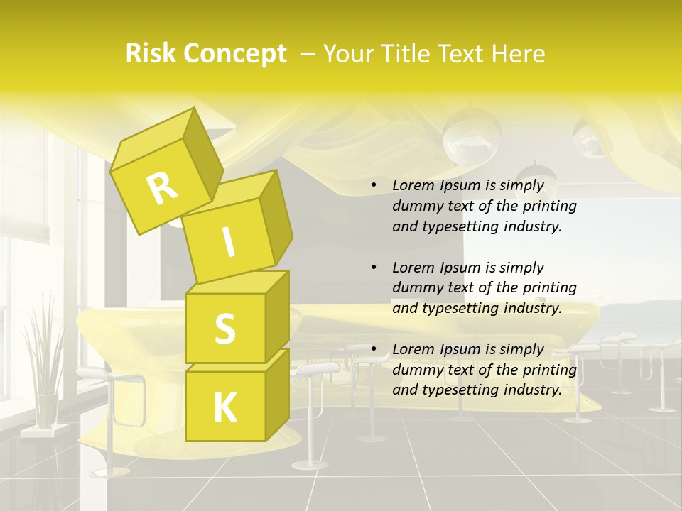 Chair Window White PowerPoint Template