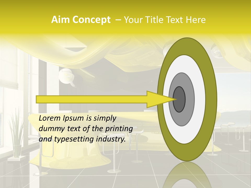Chair Window White PowerPoint Template