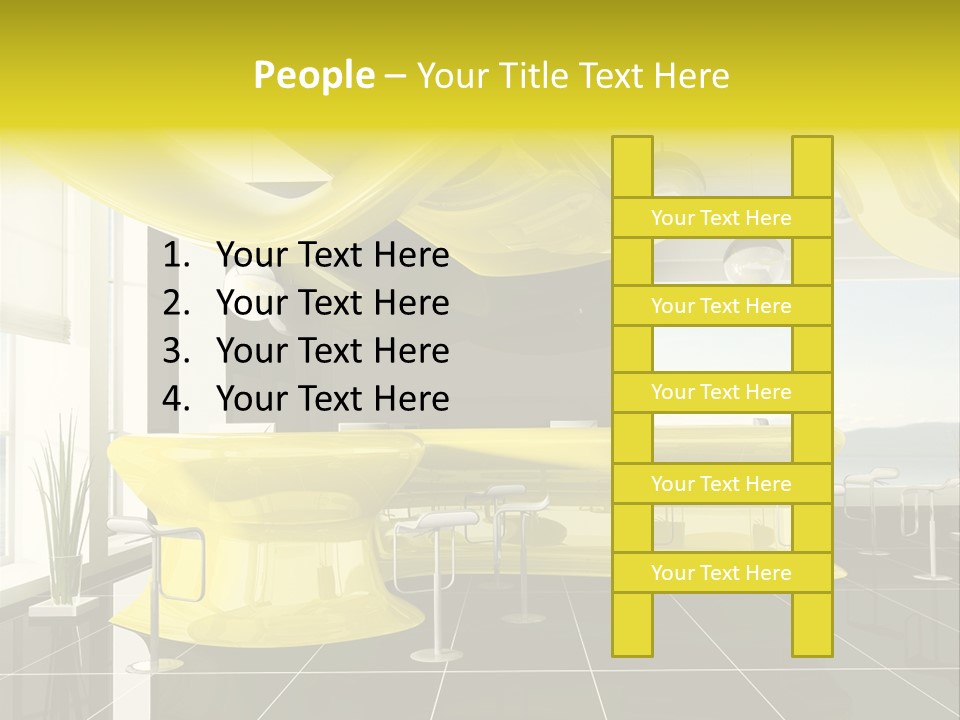 Chair Window White PowerPoint Template