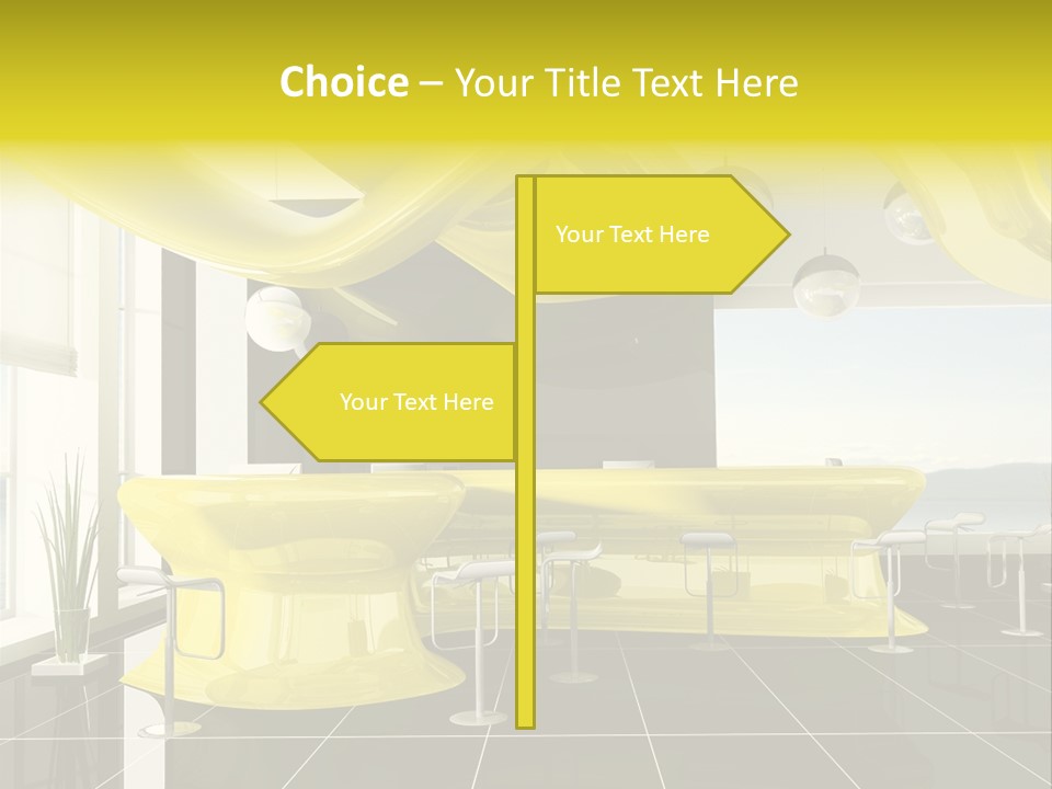 Chair Window White PowerPoint Template