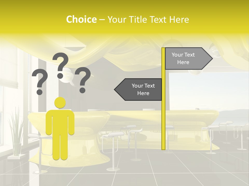 Chair Window White PowerPoint Template