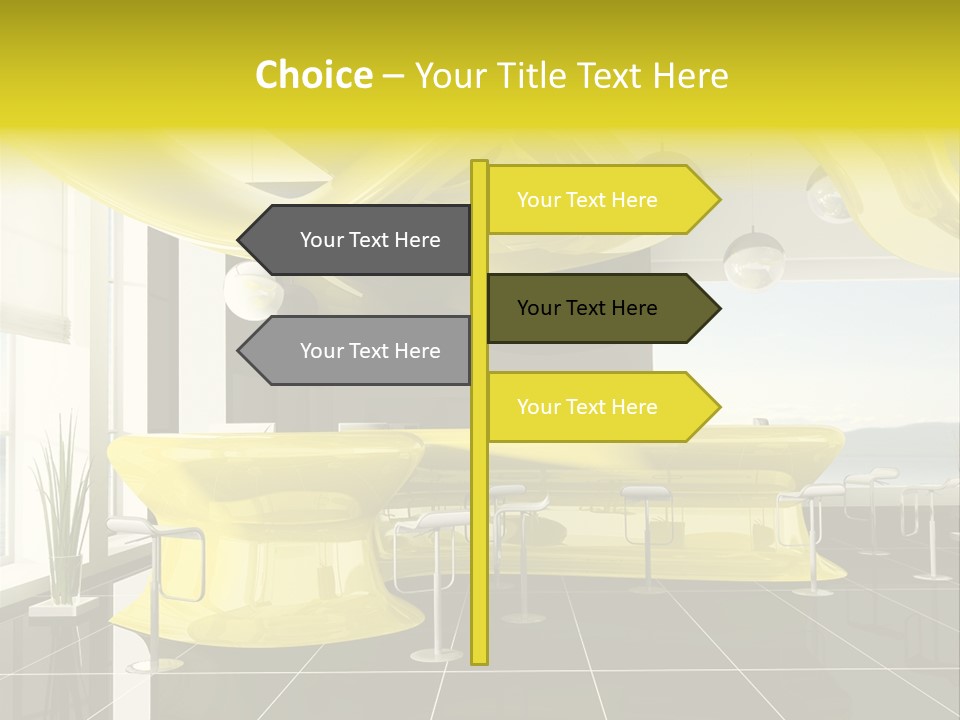 Chair Window White PowerPoint Template