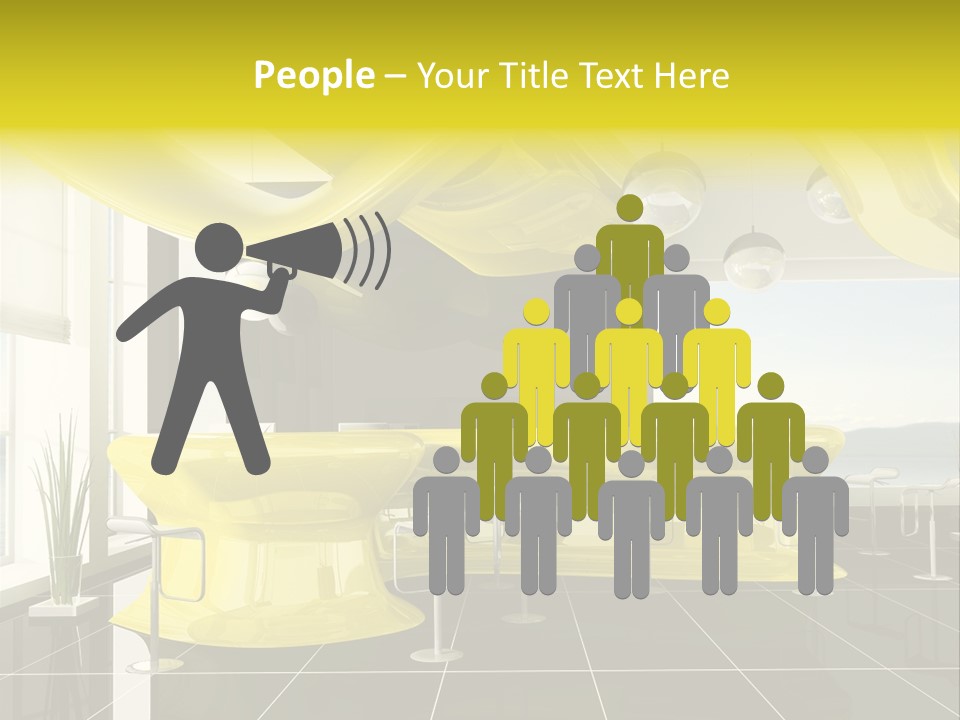 Chair Window White PowerPoint Template