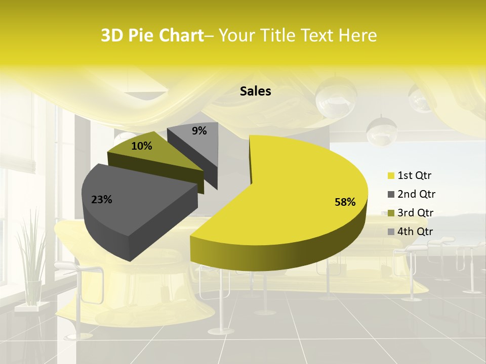 Chair Window White PowerPoint Template