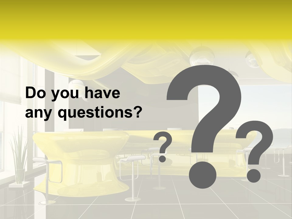 Chair Window White PowerPoint Template