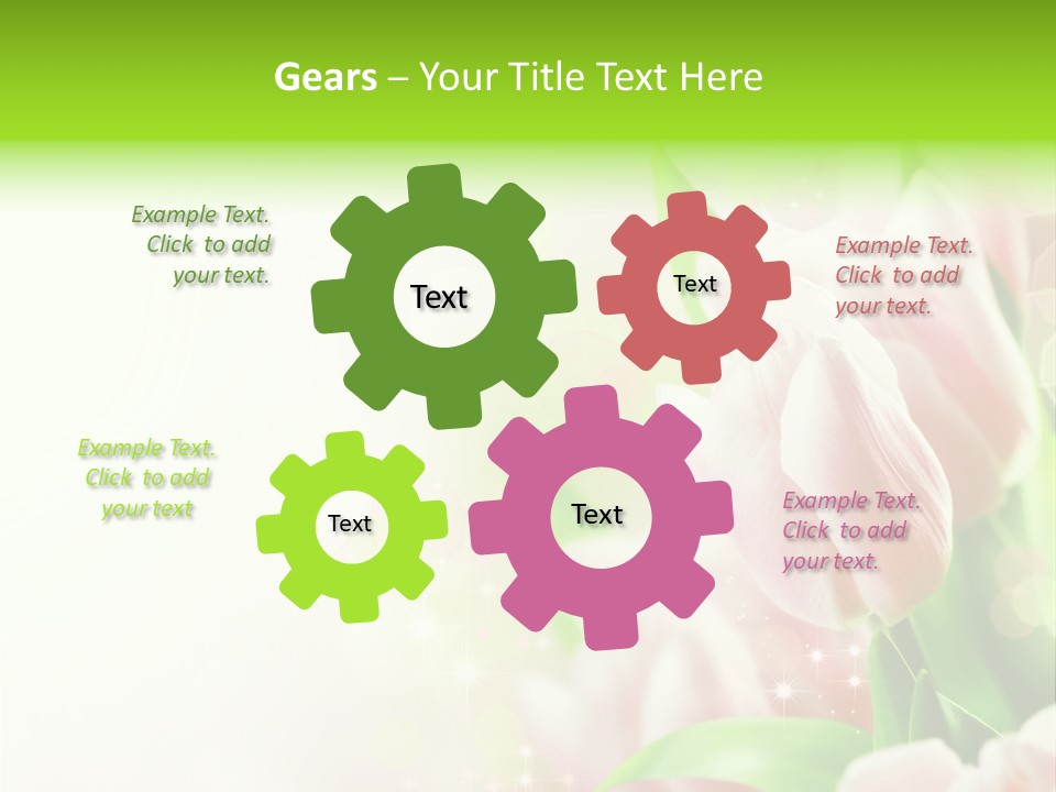 Art Tulip Background PowerPoint Template