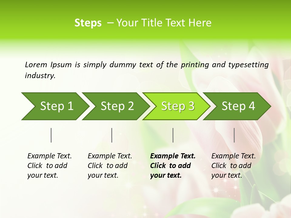 Art Tulip Background PowerPoint Template