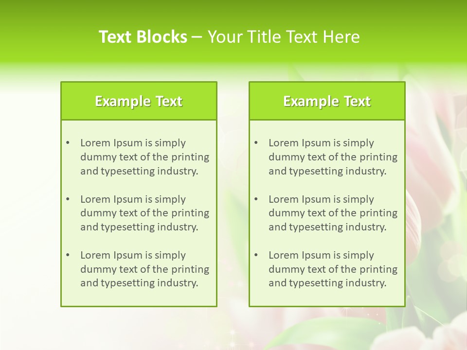 Art Tulip Background PowerPoint Template