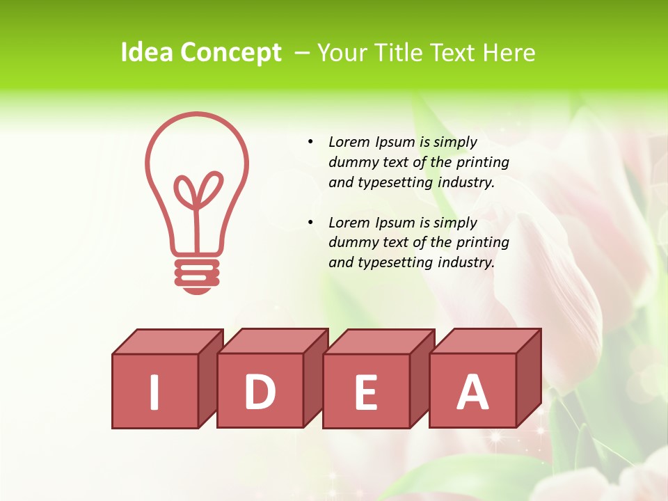 Art Tulip Background PowerPoint Template