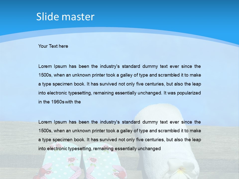 Colour Clothing Ocean PowerPoint Template