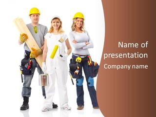 Business Working Worker PowerPoint Template