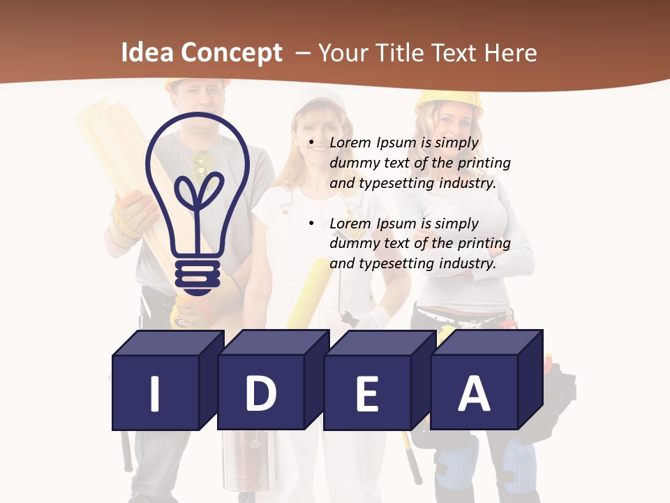 Business Working Worker PowerPoint Template