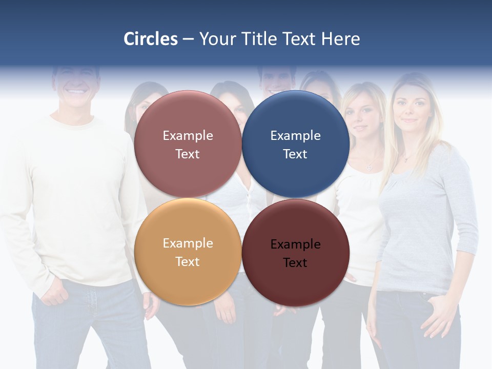 Happiness Throng Man PowerPoint Template