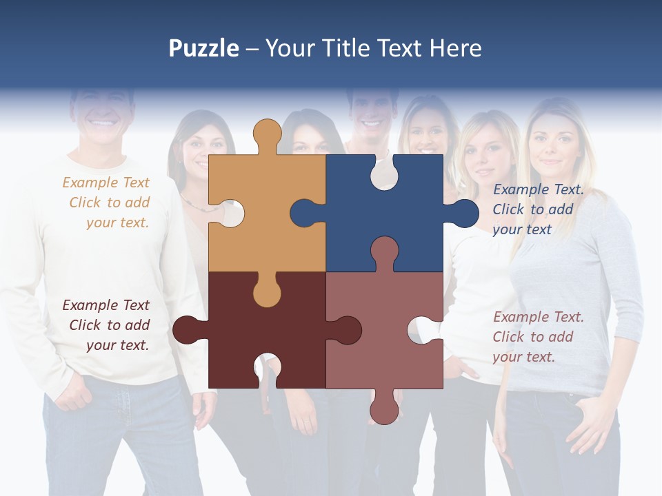 Happiness Throng Man PowerPoint Template