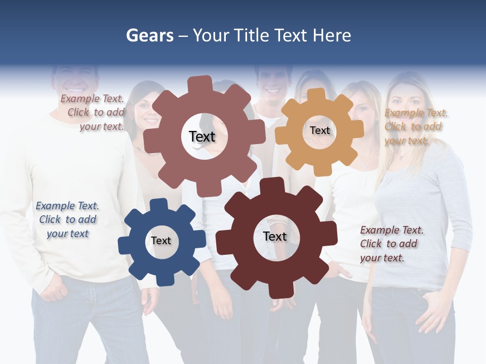 Happiness Throng Man PowerPoint Template