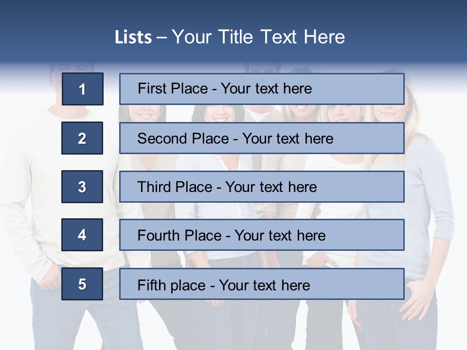 Happiness Throng Man PowerPoint Template