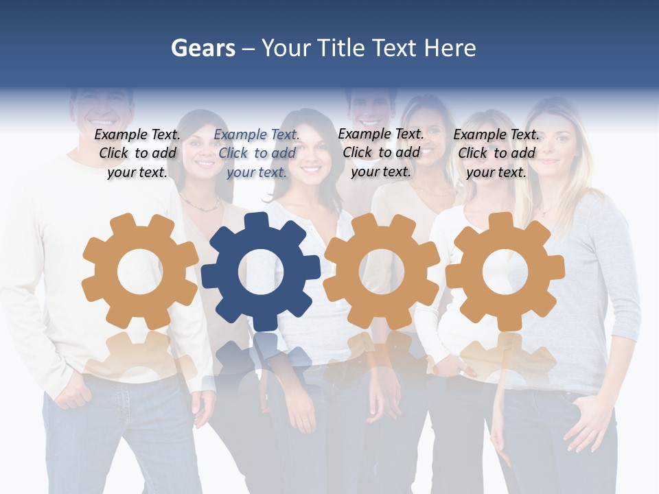 Happiness Throng Man PowerPoint Template