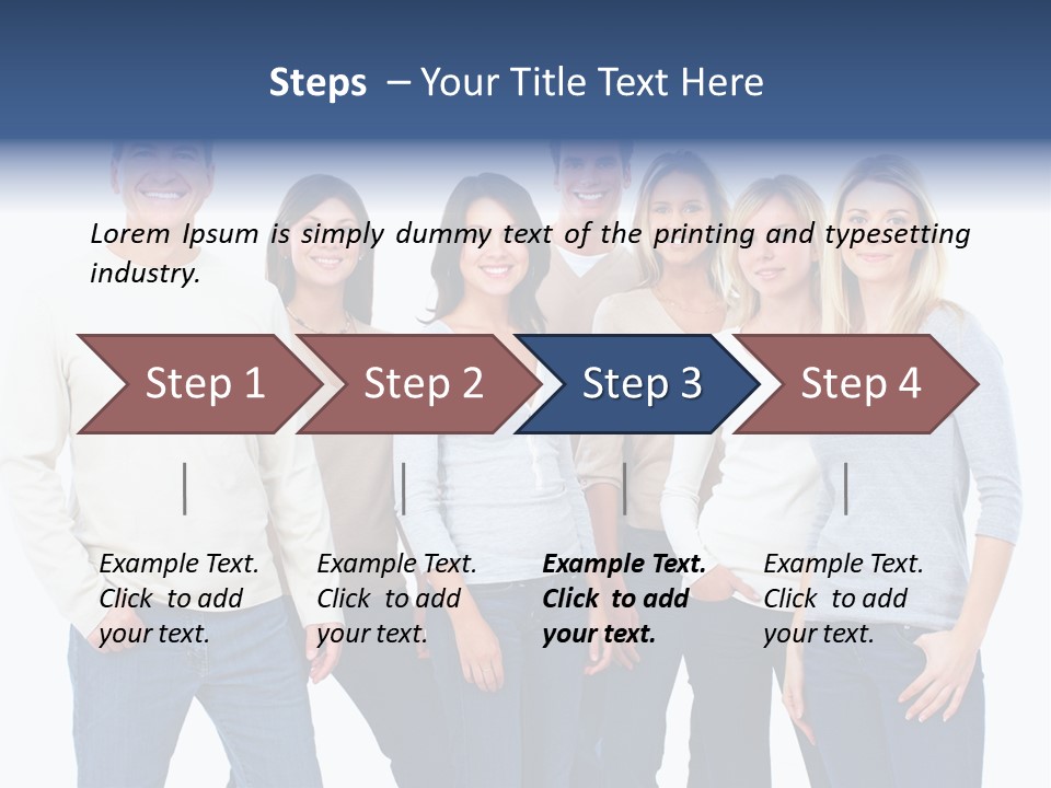 Happiness Throng Man PowerPoint Template