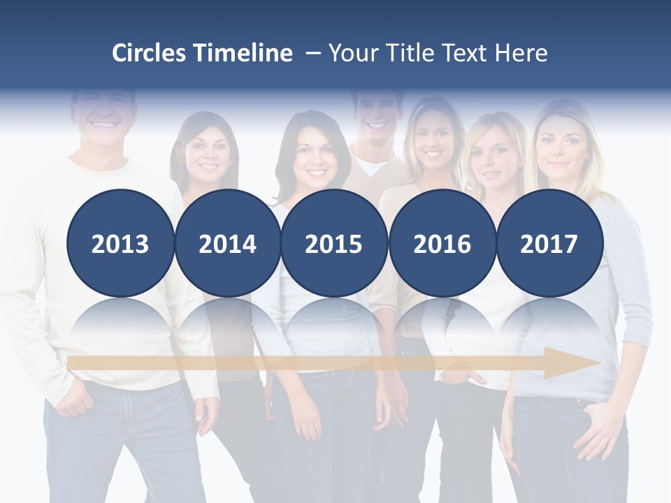 Happiness Throng Man PowerPoint Template