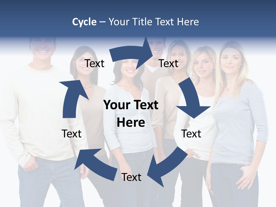 Happiness Throng Man PowerPoint Template