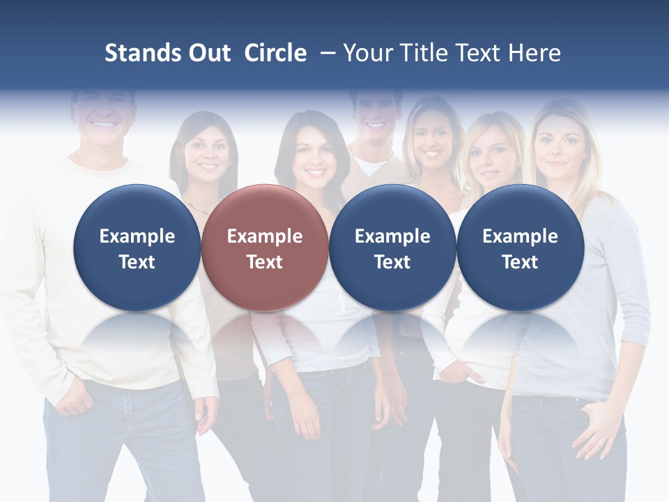 Happiness Throng Man PowerPoint Template