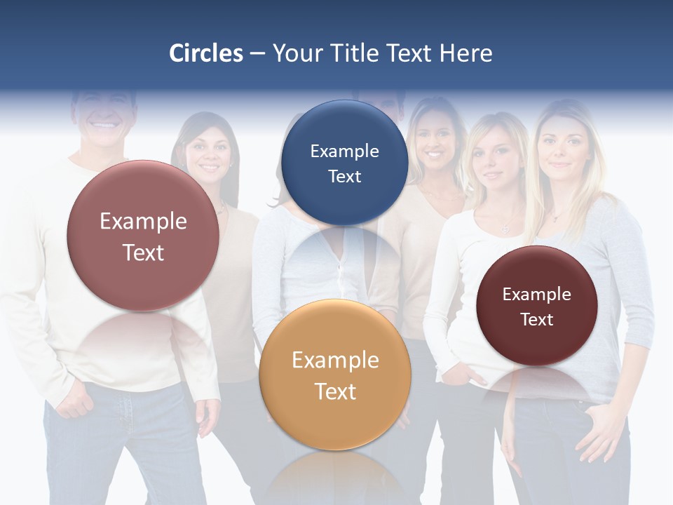 Happiness Throng Man PowerPoint Template