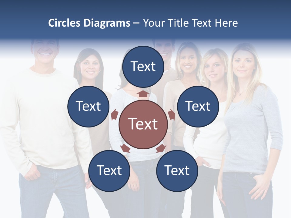 Happiness Throng Man PowerPoint Template