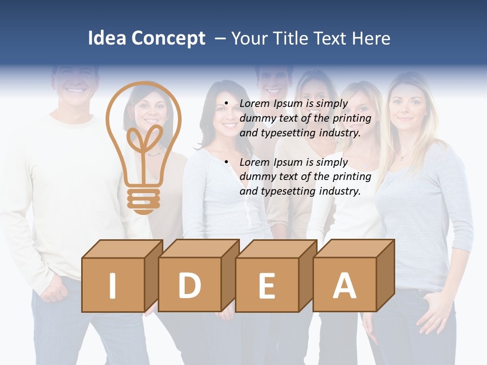 Happiness Throng Man PowerPoint Template