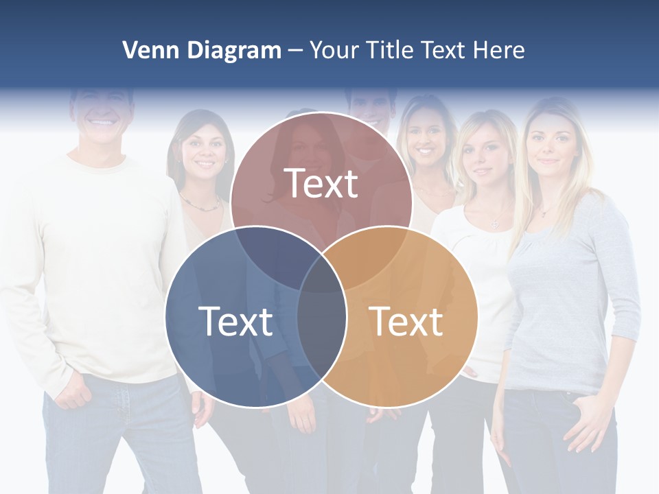 Happiness Throng Man PowerPoint Template