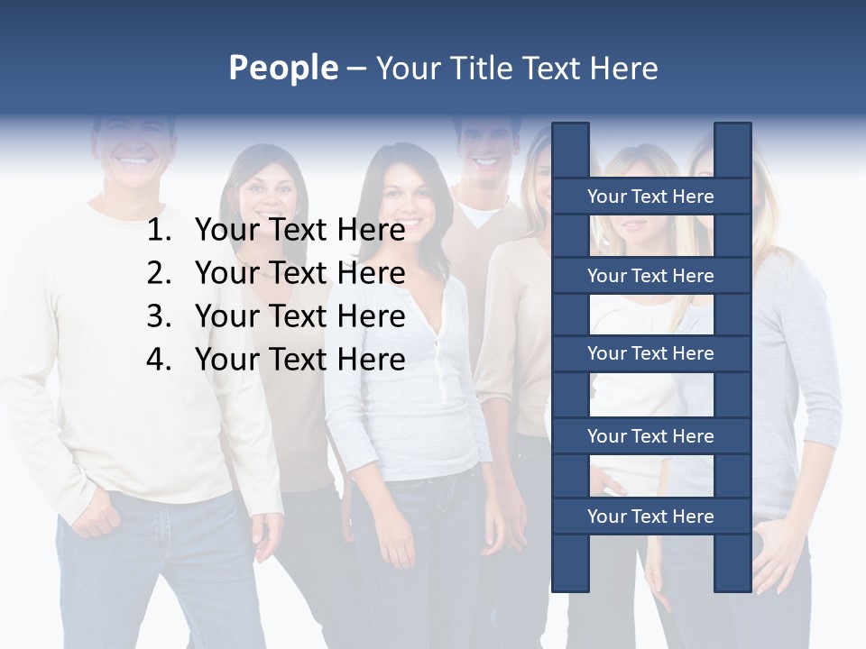 Happiness Throng Man PowerPoint Template