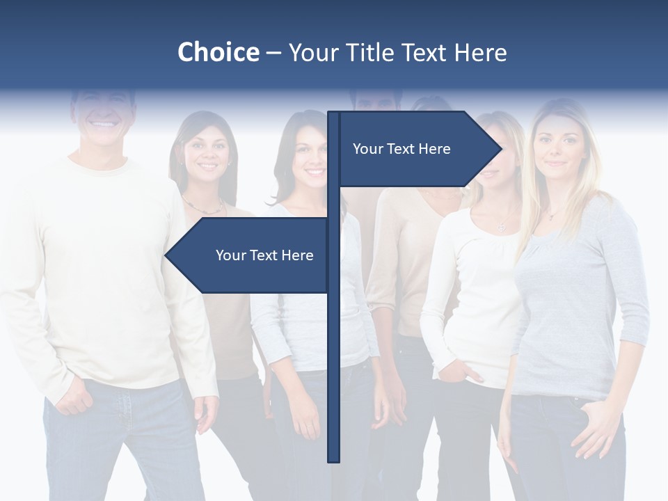 Happiness Throng Man PowerPoint Template