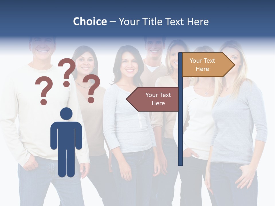 Happiness Throng Man PowerPoint Template