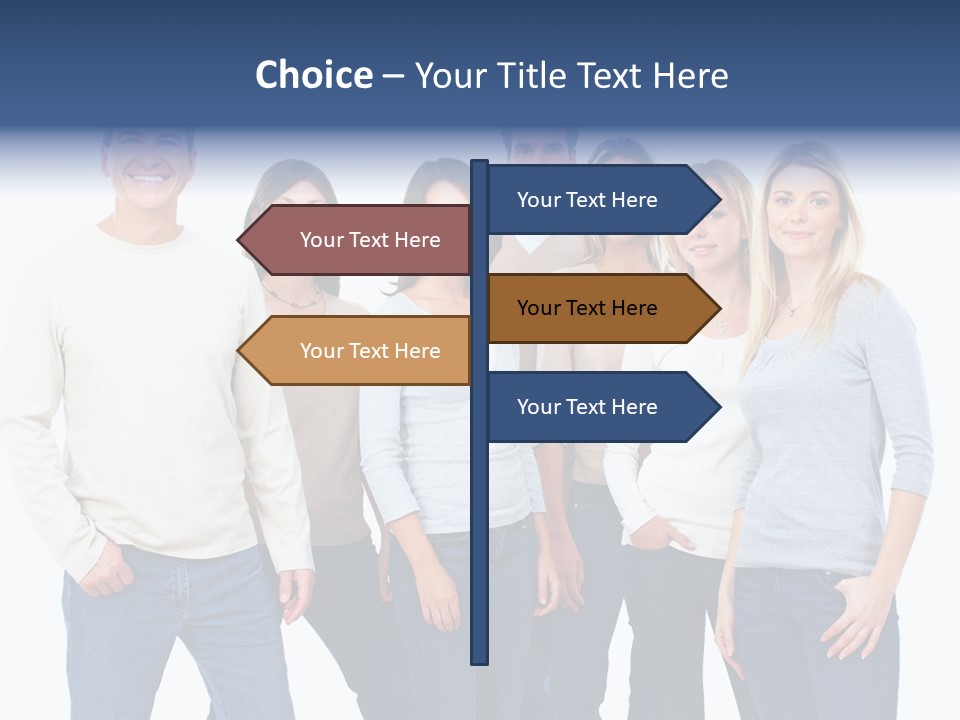 Happiness Throng Man PowerPoint Template