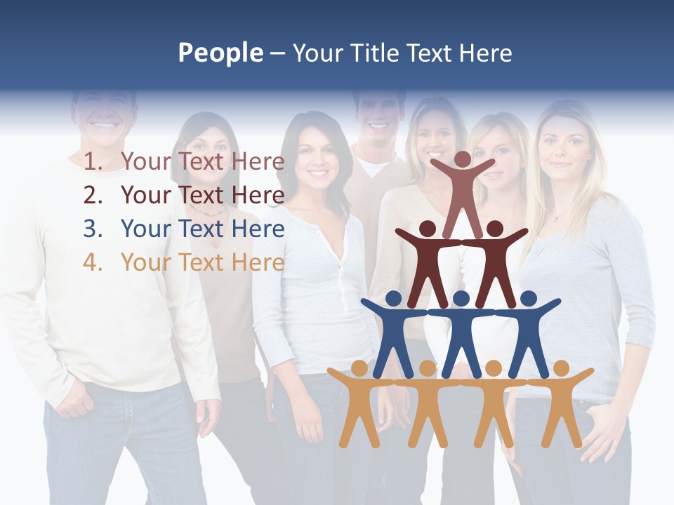 Happiness Throng Man PowerPoint Template