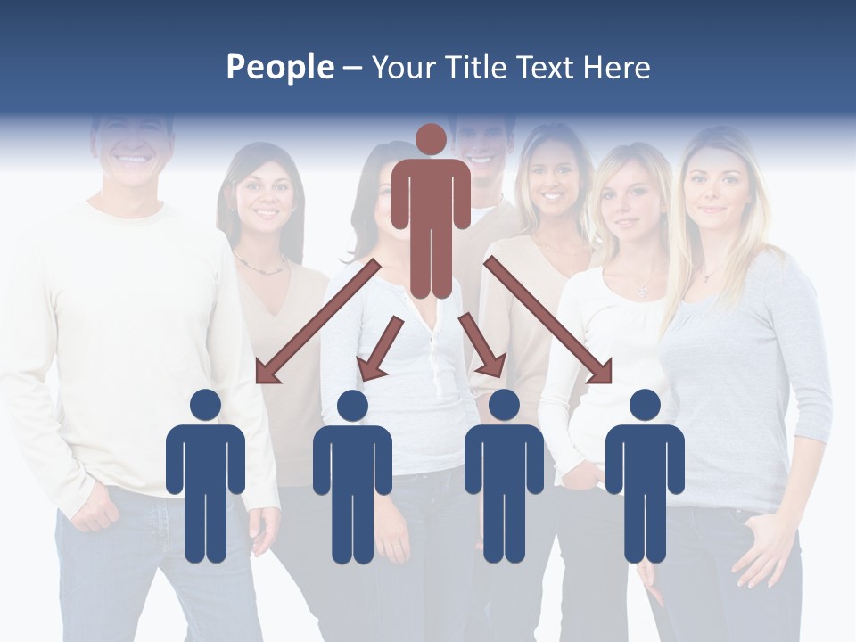 Happiness Throng Man PowerPoint Template