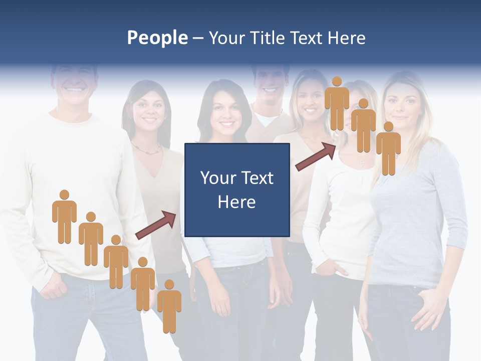 Happiness Throng Man PowerPoint Template