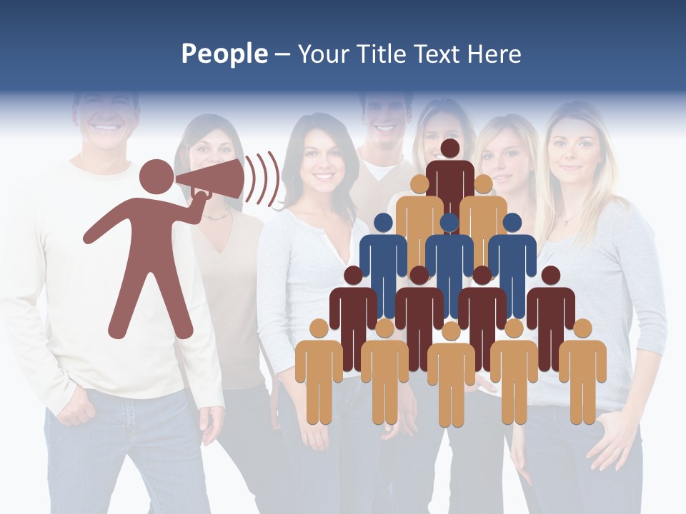 Happiness Throng Man PowerPoint Template