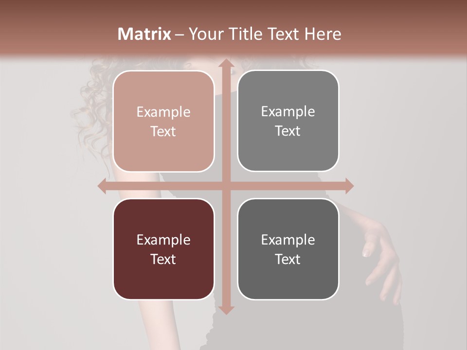 Caucasian Bright Lady PowerPoint Template