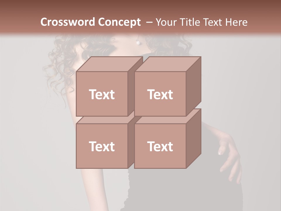 Caucasian Bright Lady PowerPoint Template