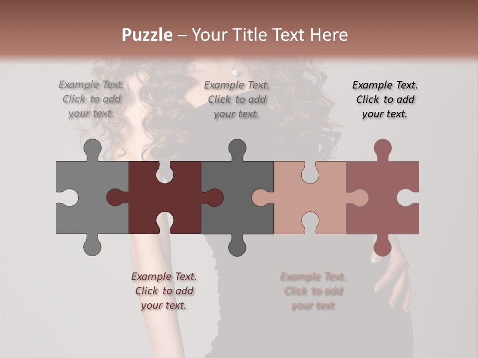 Caucasian Bright Lady PowerPoint Template