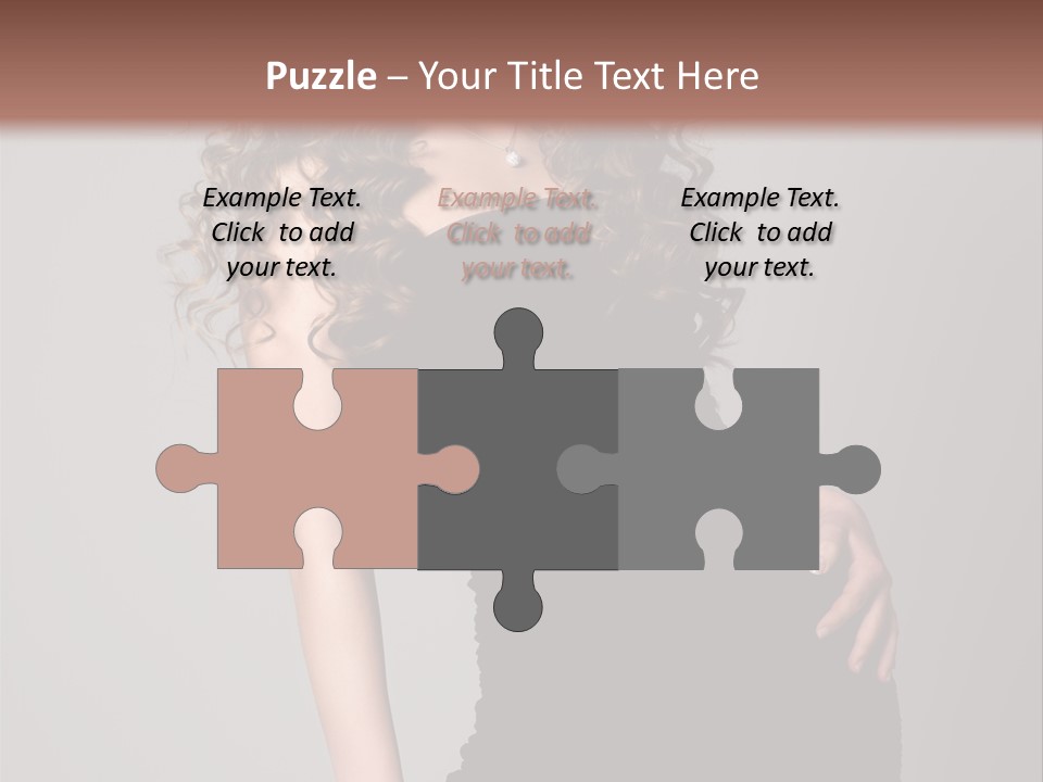 Caucasian Bright Lady PowerPoint Template