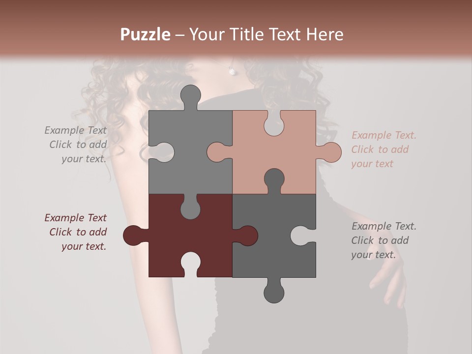 Caucasian Bright Lady PowerPoint Template