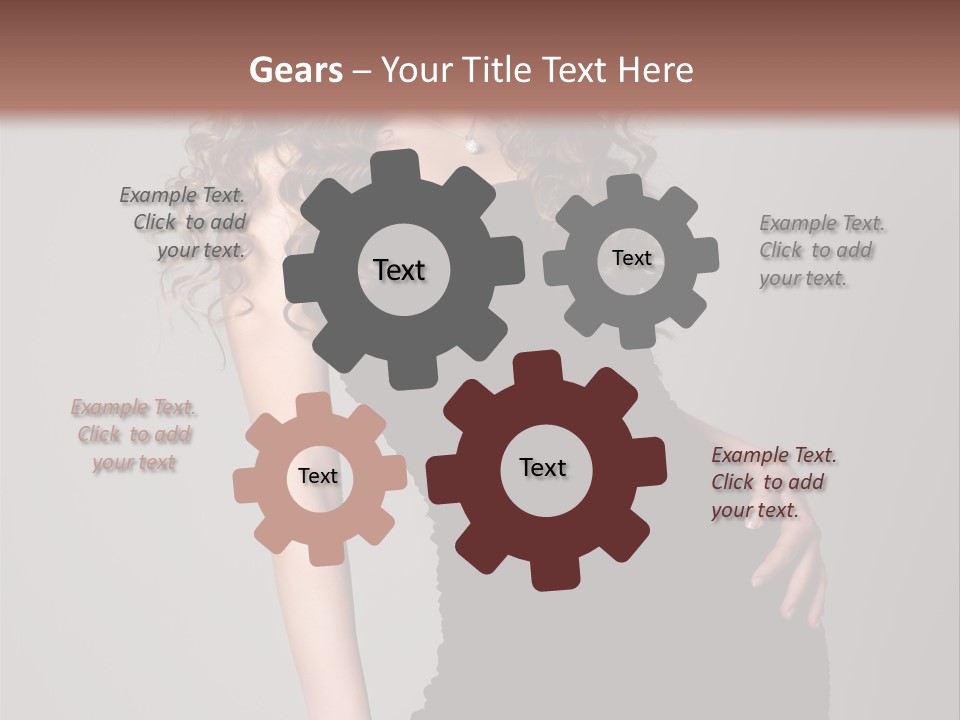 Caucasian Bright Lady PowerPoint Template